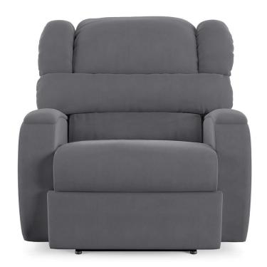 Imagem de Poltrona Do Papai Sala De Cinema Reclinável Manchester Elétrica Veludo Cinza Grafite