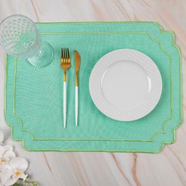 Imagem de Jogo americano avulso 1 unidade - NoBrand, MOLDURA VERDE AGUA