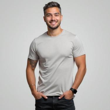 Imagem de Camisetas Masculina Algodão Básica Gola Redonda Manga Curta - Fafenix,