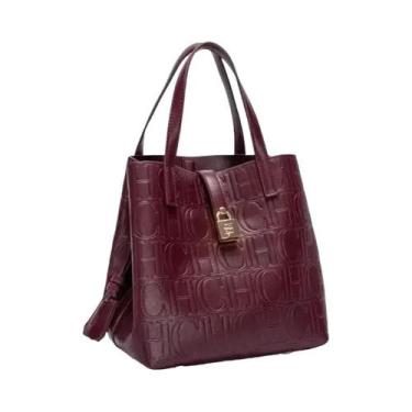 Imagem de Bolsa Transversal Feminina De Luxo Grande Capacidade Marca CH Com Esta