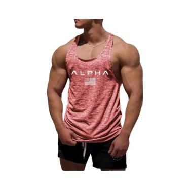 Imagem de Camiseta Masculina De Tamanho Europeu Alpha Estampada Com Decote Redon