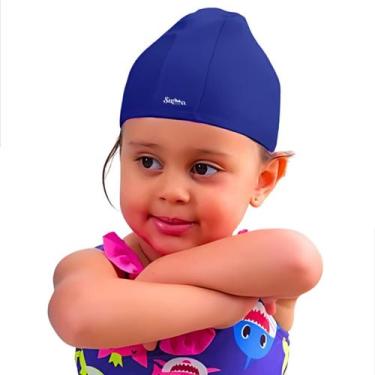 Imagem de touquinha infantil touca para crianças moda praia natação esportiva te