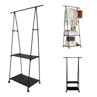 Imagem de Rack de Roupas Arara Sapateira Cabideiro Closet Prateleira Guarda Roup