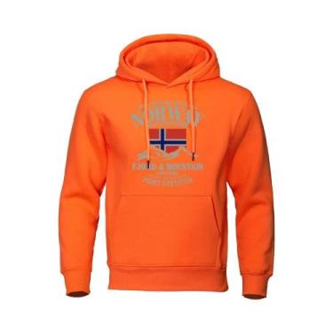 Imagem de Hoodie Oversize Fjord Mountain Para Homens E Mulheres, Moda De Rua De 