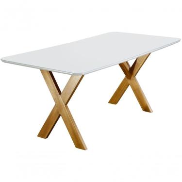 Imagem de Mesa De Jantar Com Vidro Madeira Maciça - Munique-1,60x0,90m - Móveis Mundial