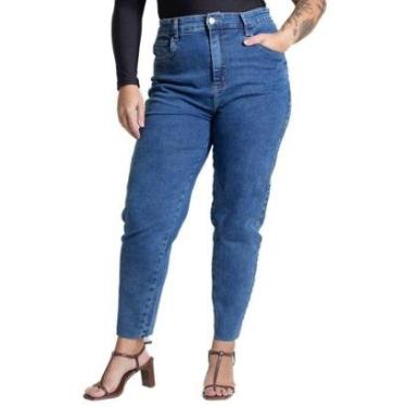 Imagem de Calça Jeans Sawary Plus Size Mom - 282086 - Azul 50-Feminino