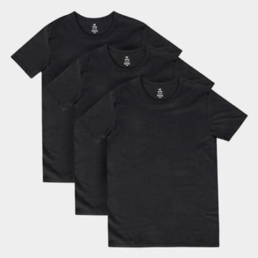Imagem de Kit Camisetas Hering Básicas Com 3 Peças Masculinas-Masculino
