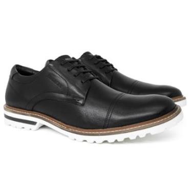 Imagem de Sapato Masculino Ferracini 24h CIncy Derby Couro Tratorado com Cadarço Conforto 3401-67...