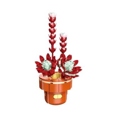 Imagem de Conjunto De Blocos De Montar DIY Para Meninas: Buquê De Flores Eternas