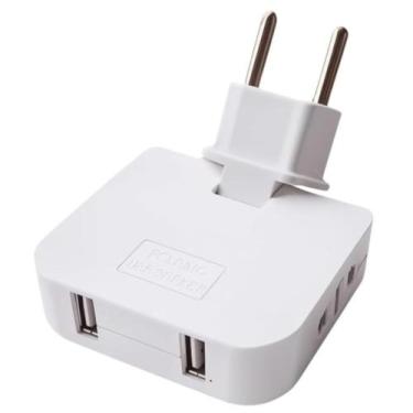 Imagem de Tomada Adaptador Benjamin Dobrável 10A com 04 Entradas Duplo USB 10A -