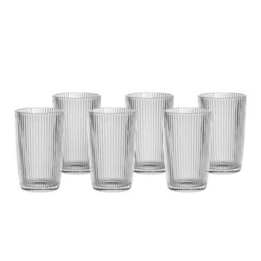 Imagem de Jogo de Copos Graffiato em Vidro 6 Peças 370ml - Hauskraft