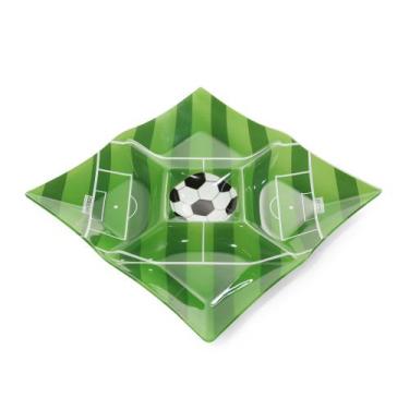 Imagem de Petisqueira Quadrada em Vidro com 5 Compartimentos Bola na Rede 28cm -