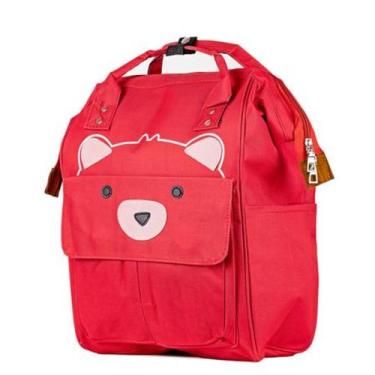 Imagem de Mochila Bolsa Maternidade Mamãe Bebê Multifunção Vermelha - Rocie