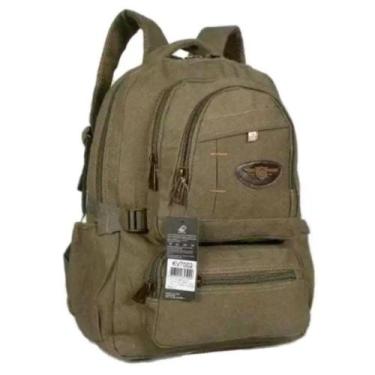 Imagem de Mochila De Lona Reforçada Expansiva 60 Litros Keuven Camping Viagem - 