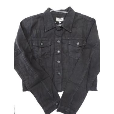 Imagem de Jaqueta Jeans Preta Cropped - ByUnna Jeans , M, Preto