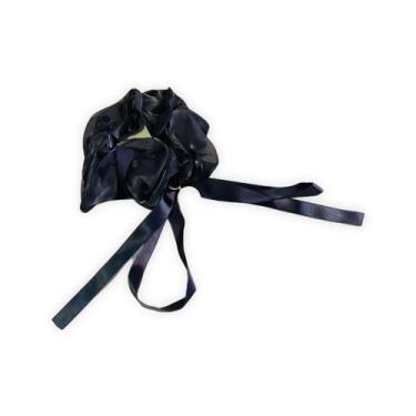 Imagem de Laçarote Elástico de Poá com Pérola para Cabelo - Pistache Acessórios,