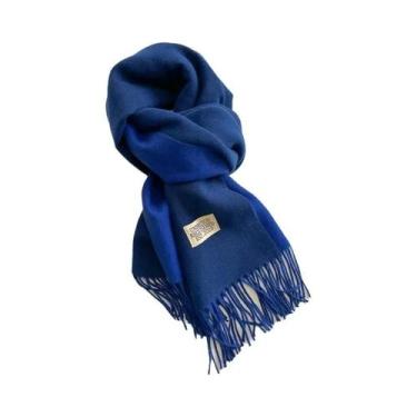 Imagem de Cachecol Feminino De Caxemira Quente Para Inverno, Estilo Coreano, Tri