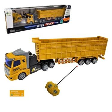 Imagem de Caminhao Super Truck Controle Remoto Toyking Carroceria Cabine Recuada