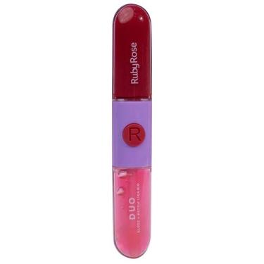 Imagem de Batom líquido + gloss espelhado Duo Ruby Rose - LD09