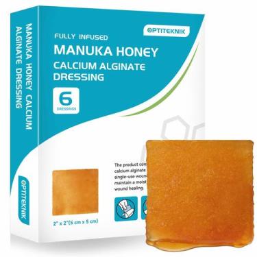 Imagem de Curativo OPTITEKNIK com Mel de Manuka 5 x 5 cm, 6 unidades