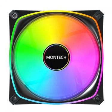 Imagem de Cooler Para Gabinete Montech AX120 PRO, ARGB, 120mm, Preto