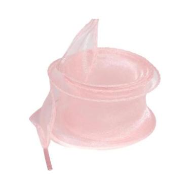 Imagem de Cadarços De Organza Branca Com 4cm De Largura Em Formato De Cauda De P