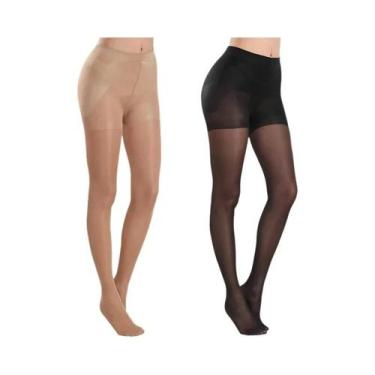 Imagem de Meias-calças Femininas 40D De Nylon Transparente Com Cós De Compressão