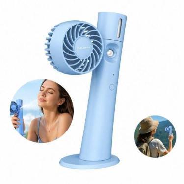 Imagem de Ventilador Portátil Yeet 3 Pás 2 Velocidades Azul com Spray e LED Bivo