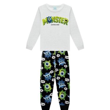 Imagem de Pijama Masculino Inverno Peluciado Monster KYLY Cor:MesclaTamanho:16, 