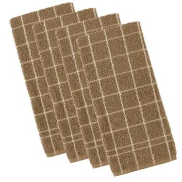 Imagem de Kit 4 Panos de Prato Teka Chef Premium Atoalhado 100% Algodão 45x70cm,