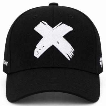 Imagem de Boné ajustável aba curva bordado snapback unissex premium - SWG, Preto