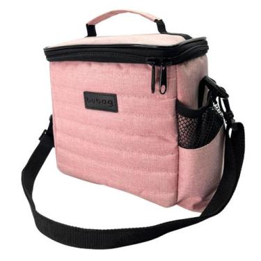 Imagem de Lancheira Térmica Nylon com bolso para Garrafa bubag, Rosa