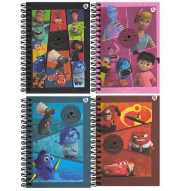 Imagem de Caderno Espiral Capa Dura 1x1 - 80 Folhas - Pixar - Animativa - SAO DO