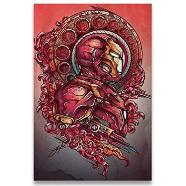 Imagem de Poster Decorativo 42cm x 30cm A3 Brilhante Homem de Ferro Iron Man b5