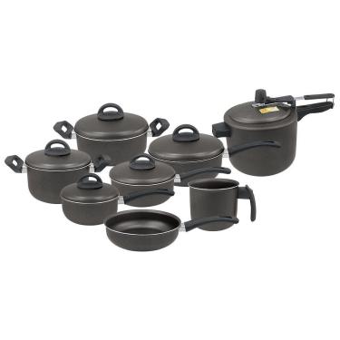 Imagem de Conjunto De Panelas Teflon 08 Peças Com Panela De Pressão