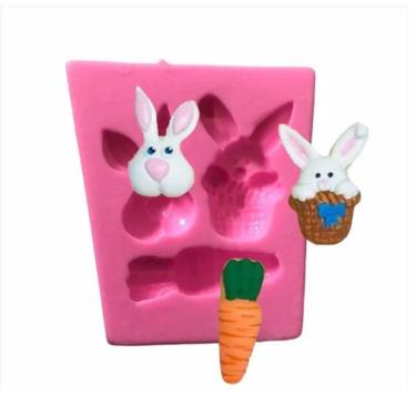 Imagem de Molde De Silicone Páscoa, Coelho, Cenoura