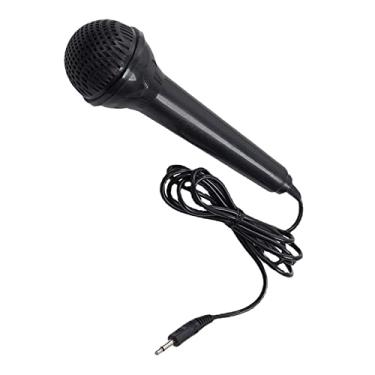 Imagem de simhoa Microfone 3,5 mm preto de mão para piano eletrônico música teclado vlog para crianças iniciantes