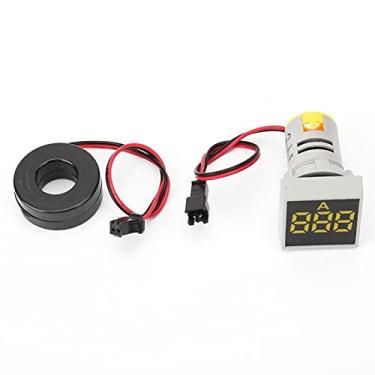 Imagem de Luz indicadora LED, luz indicadora LED mini medidor de corrente digital ecrã LED amplificador candeeiro de sinal quadrado (amarelo)
