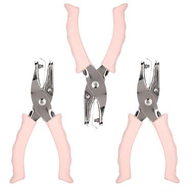 Imagem de Perfurador de papel port¨¢til de 3 pe?as,perfurador de papel de orif¨ªcio ¨²nico de metal, ferramenta de corte de f¨®rceps de perfura??o de papel de abertura ¨²nica de 3 mm, Furador ¡§2nico Soco Forma