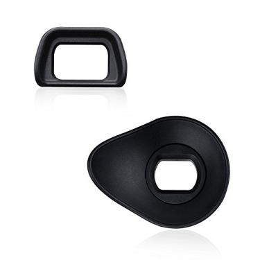 Imagem de 2 Tipos de Câmera Eyecup JJC Eyepiece Viewfinder para Sony a6300 a6100 a6000 NEX-6 NEX-7 e FDA-EV1S Visor Eletrônico Substitui Sony FDA-EP10 Eye Cup Oval Soft TPU Rubber - Pacote com 2