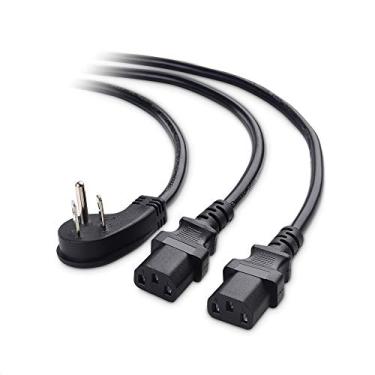 Imagem de Cabo de alimentação de computador Cable Matters divisor (NEMA 5-15P a 2X IEC C13), 10 ft