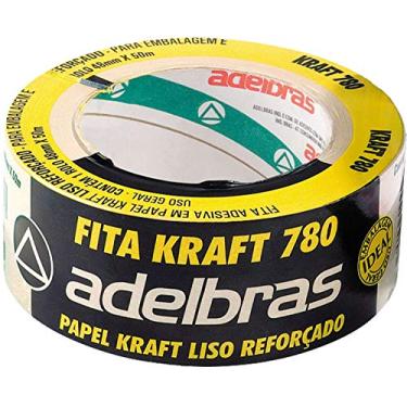 Imagem de Fita para Empacotamento Papel Kraft 780, 48mmX50mts, Adelbras