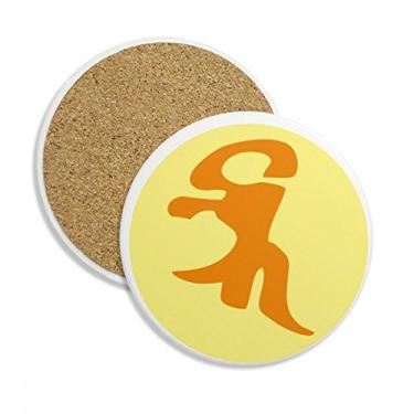 Imagem de Culture Religion Sânscrito Bhai Caneca porta-copos com proteção de mesa Pedra absorvente