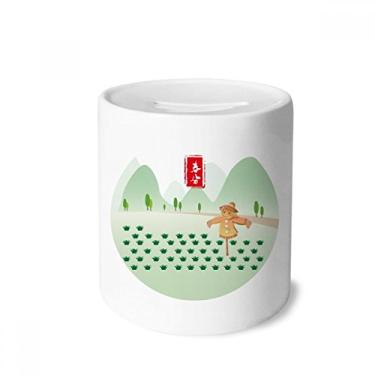 Imagem de DIYthinker Vernal Equinox Twenty Four Solar Term Dinheiro Caixa de Cerâmica Porta-Moedas Presente