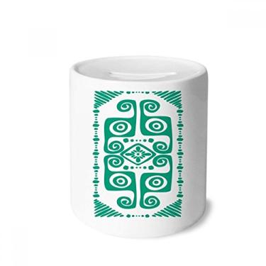 Imagem de DIYthinker Caixa de cerâmica verde abstrata para dinheiro de peixe de biologia verde presente de cofrinho