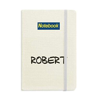 Imagem de Caderno de anotações especiais com nome inglês ROBERT diário clássico A5