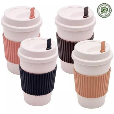 Imagem de Kit 10 Copos Café Leite Bambu Misturador Starbucks Viagem