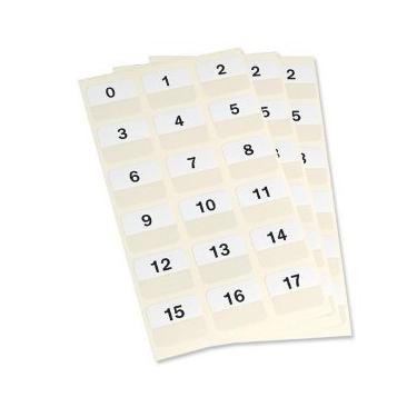 Imagem de Marcador Páginas Index Tabs Impresso Branco 0-31 72 Unds