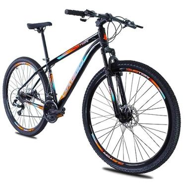 Imagem de BICICLETA ARO 29 GALLO - 24 VELOCIDADES (15, PRETO COM LARANJA E VERDE)