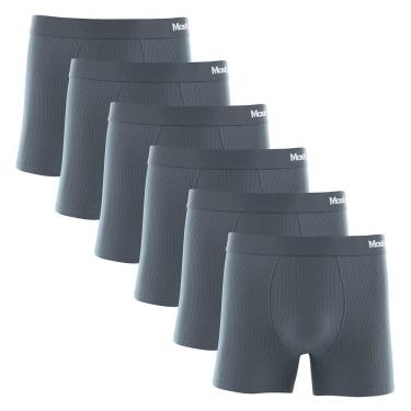 Imagem de Kit 6 Cuecas Boxer Mash Microfibra Risca de Giz 045.00